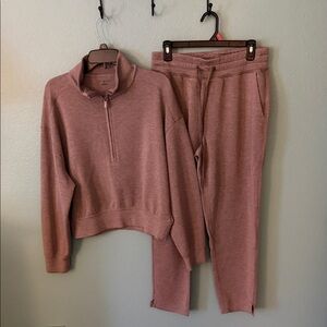 Travis Mathew Women's Tan Zip Pullover & Joggers Set